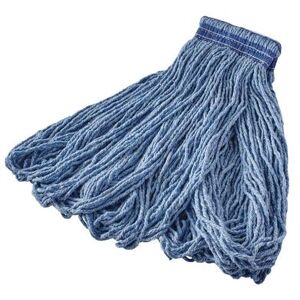 Rubbermaid FGE23800BL00 24 oz Looped-End Mop Head - Cotton/Synthetic, Blue, Looped Ends