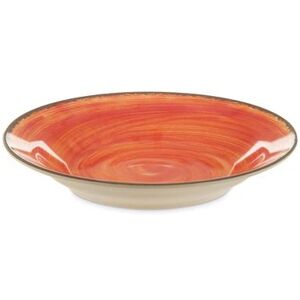 Carlisle 5400352 Mingle 18 1/2 oz Round Melamine Soup Bowl, Fireball, 6/Case, Red