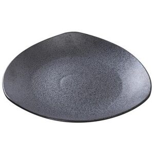 "Yanco DB-210 10 1/2"" Triangular Diamond Black Plate - Porcelain, Black"