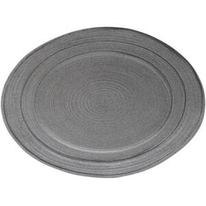 "Elite Global Solutions M16512OVST-GSD 16 1/2"" x 12"" Oval Della Terra Platter - Melamine, Granite Stone, Gray"