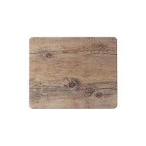 "Steelite 68A351EL592 12 3/4"" x 10 1/2"" Rectangular Creations Platter - Melamine, Driftwood, Brown"