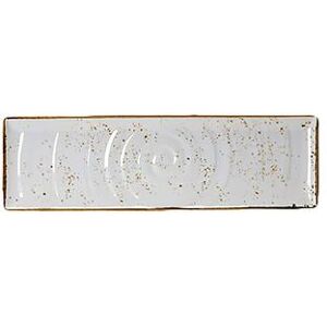 "Steelite 68A416EL597 21"" x 6 1/4"" Rectangular Creations Platter - Melamine, Craft White"