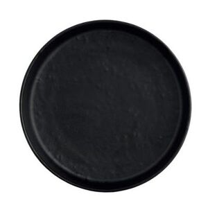 "Steelite 7181TM505 6 1/2"" Round Melamine Plate, Black"