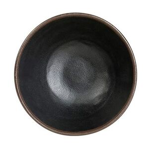 Steelite 7199TM007 50 1/2 oz Round Melamine Bowl, Grey Stone, Black