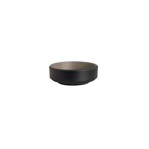 Steelite 7810JB005 5 1/4 oz Round Melamine Stack Bowl, Sandstone, Black