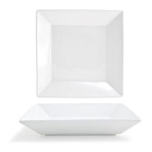 "Front of the House DBO009WHP23 24 oz Square Kyoto - 9"" x 9"", Porcelain, White"