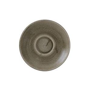 "Churchill PAATESS1 4 1/2"" Round Patina Espresso Saucer - Ceramic, Antique Taupe, Beige"