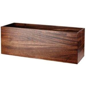 "Churchill ZCAWRRS 1 Rectangular Alchemy Buffet Cube Riser - 15""L x 4 3/4""W x 4""H, Igneous Wood, Brown"