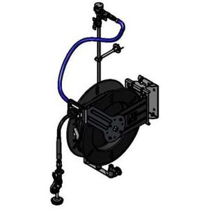 "T&S 5HR-242-01WE1 Equip Open Hose Reel Assembly w/ 50 ft Hose & Mixing Faucet, 1/2"" Female Inlets, Black"