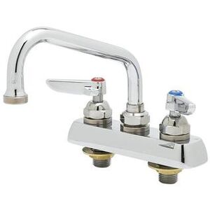 "T&S B-1100 Deck Mount Faucet - 6"" Swing Spout, 3 1/2"" Centers, Chrome"