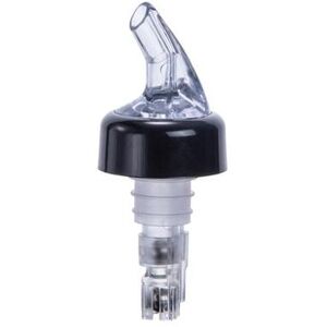 Winco PPA-125 1 1/4 oz Measuring Pourer w/ Black Collar & Inside Ball Bearing, Clear Tail