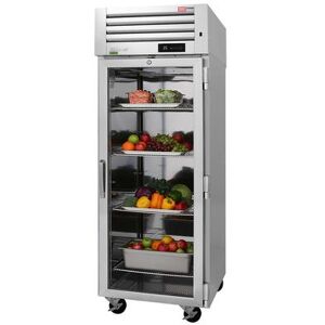 "Turbo Air PRO-26R-G-N 28 3/4"" 1 Section Reach In Refrigerator, (1) Right Hinge Glass Door, 115v, Stainless Steel"