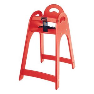 "Koala Kare KB105-03 29 1/2"" Stackable Plastic High Chair w/ Waist Strap, Red"