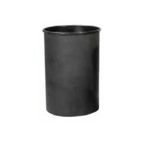 Witt 55LBK-R 25 gal Half Round Rigid Trash Can Liner, Plastic - Black, Black Plastic