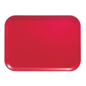 "Cambro 1318521 Fiberglass Camtray Cafeteria Tray - 17 3/4""L x 12 3/5"" W, Cambro Red, High Impact Resistant"