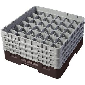 Cambro 36S800167 Camrack Glass Rack w/ (36) Compartments - (4) Gray Extenders, Brown, 4 Extenders