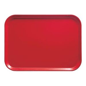 "Cambro 46510 Fiberglass Camtray Cafeteria Tray - 6""L x 4 1/4""W, Signal Red"