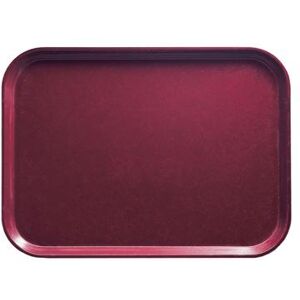 "Cambro 46522 Fiberglass Camtray Cafeteria Tray - 6""L x 4 1/4""W, Burgundy Wine, Red"