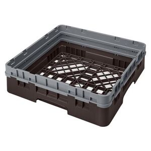 "Cambro BR414167 Camrack Base Rack with Extender - 1 Compartment, 4""H, Brown, Soft Gray Extender, Full Size"