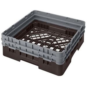 "Cambro BR578167 Camrack Base Rack - (2)Extenders, 1 Compartment, 7 1/4""H, Brown, Full Size, Open Base Rack"