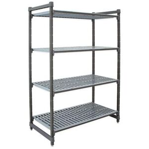 "Cambro CBU243684V4580 Camshelving Basics Vented Shelving Unit - 4 Shelves, 36""L x 24""W x 84""H, Vented Shelves"