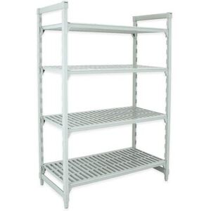 "Cambro CPU184284V4PKG Camshelving Premium Vented Shelving Unit - 4 Shelves, 42""L x 18""W x 84""H, 4 Vented Shelves"