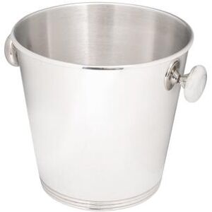 "Vollrath 47620 7 3/4"" Wine Bucket - Stainless Steel, Mirror Finish, Knob Handles, Silver"