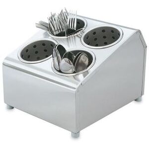 "Vollrath 97240 Silv-A-Tainer Cutlery Dispenser - 4 Cylinder, 10 1/8x11 1/2x8 1/2"" Stainless, Silver"