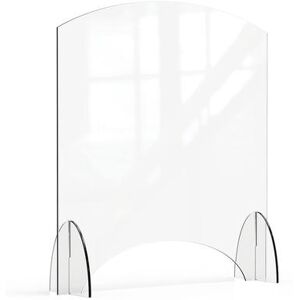 "Rosseto AG017 Freestanding Safety Shield w/ Pass Thru Window - 36""L x 40""H, Acrylic, Clear"