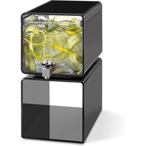 Rosseto LD188 Lucid 2 gal Beverage Dispenser - Plastic Container, Black Base, Acrylic