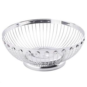 "Tablecraft 6170 Round Regent Basket, 8 x 3 1/4"", 18 8 Stainless Steel"