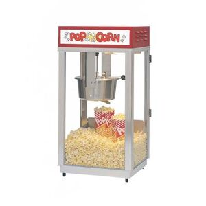 Gold Medal 2489 Super 88 Popcorn Machine w/ 8 oz EZ Kettle & Red Dome, Sign, 120v