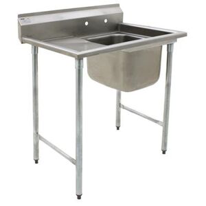 Eagle Group 314-16-1-18L 38 7/8"" 1 Compartment Sink w/ 16""L x 20""W Bowl, 13 1/2"" Deep, Stainless Steel"