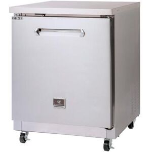 "Kelvinator Commercial KCHUC27F 27"" W Undercounter Freezer w/ (1) Section & (1) Door, 115v, Stainless Steel, 4 Casters, Silver"