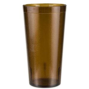 GET 6632-1-A 32 oz Amber Textured Plastic Tumbler, Yellow