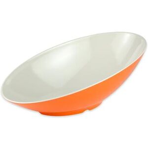 GET B-797-ST Keywest 1 1/10 qt Oval Melamine Fruit Bowl, Orange, Oval Cascade Melamine