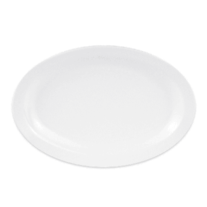 "GET OP-610-W 10"" x 6 3/4"" Oval Supermel Platter - Melamine, White"