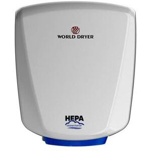 World Dryer Q-974A2 Automatic Hand Dryer w/ 12 Second Dry Time - Aluminum, White, 120v/208-240v/277v/1ph