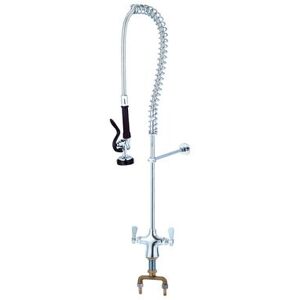 "FLO FLO-981 Deck Mount Pre Rinse Unit w/ 44"" Hose, 1/2"" NPT Female Threads, Stainless Steel"