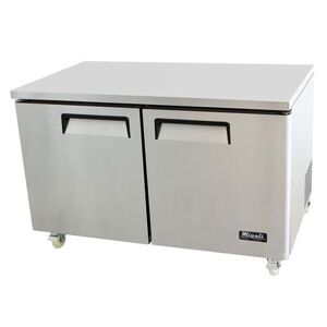 "Migali C-U60R-HC 60 1/5"" W Undercounter Refrigerator w/ (2) Sections & (2) Doors, 115v, Stainless Steel"