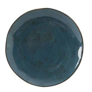 "Tuxton GGE-002 6 1/2"" Round Artisan Geode Plate - Porcelain, Azure, Blue"