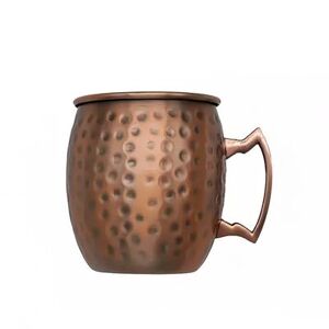 Arcoroc CHA36 16 oz Moscow Mule Cup - Stainless Steel/Hammered Antique Copper