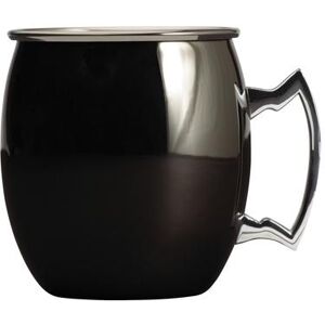 Arcoroc FK492 16 oz Moscow Mule Cup - Stainless Steel/Black Finish