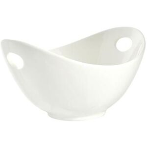 10 Strawberry Street WTR-8CUTOUTBWL 24 oz Oval Curve Bowl - Porcelain, White