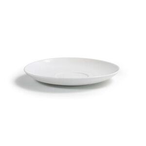 "Front of the House DCS061WHP23 6 1/4"" Round Seattle Saucer - Porcelain, White"