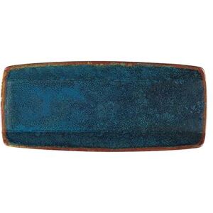 "Oneida F1468994760 Rectangular Studio Pottery Sushi Plate - 10 1/2"" x 4 5/8"" Porcelain, Blue Moss"