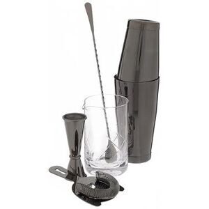 Barfly M37131BK 5-Piece Cocktail Mixing Set - Gun Metal Black