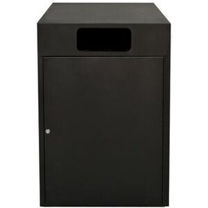 GET BIN-1-BK-NS 40 gal Indoor Collection Bin w/Locking Door - Metal, Black