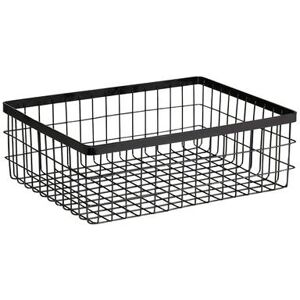 "GET WB-1294-MG Rectangular Wire Basket - 12"" x 9"", Iron, Black, 4"" Tall, Metal"