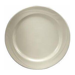 "Oneida F1040000125 7 1/4"" Round Espree Plate - Wide Rim, China, Cream White"